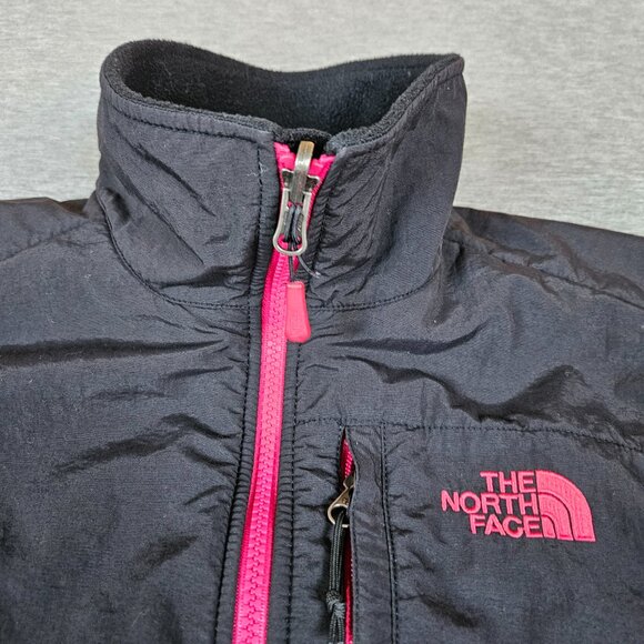 The North Face Jacket Women's Size S/p Denali Polartec Recycle Fleece Black/Pink - Picture 4 of 11